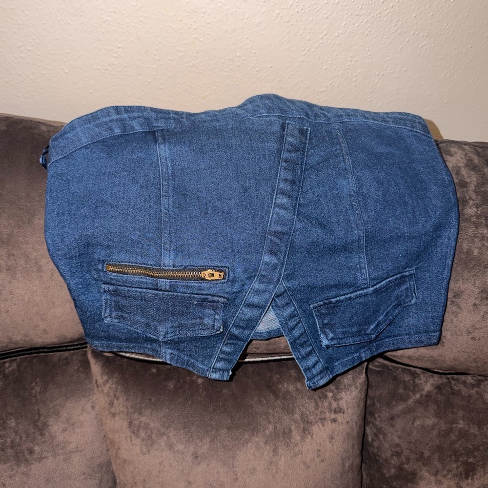 Stylish Blue Denim crop top